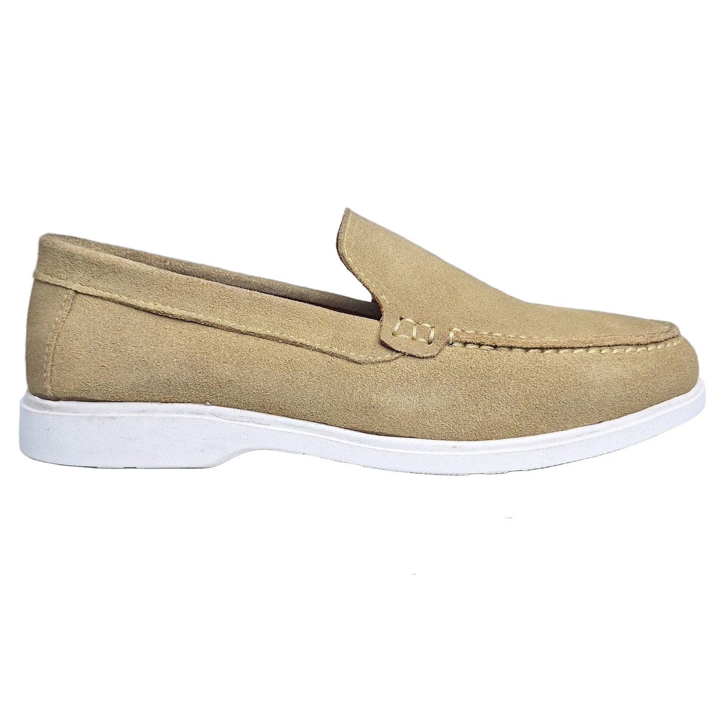 Premium Old Money Suede Loafers - Beige