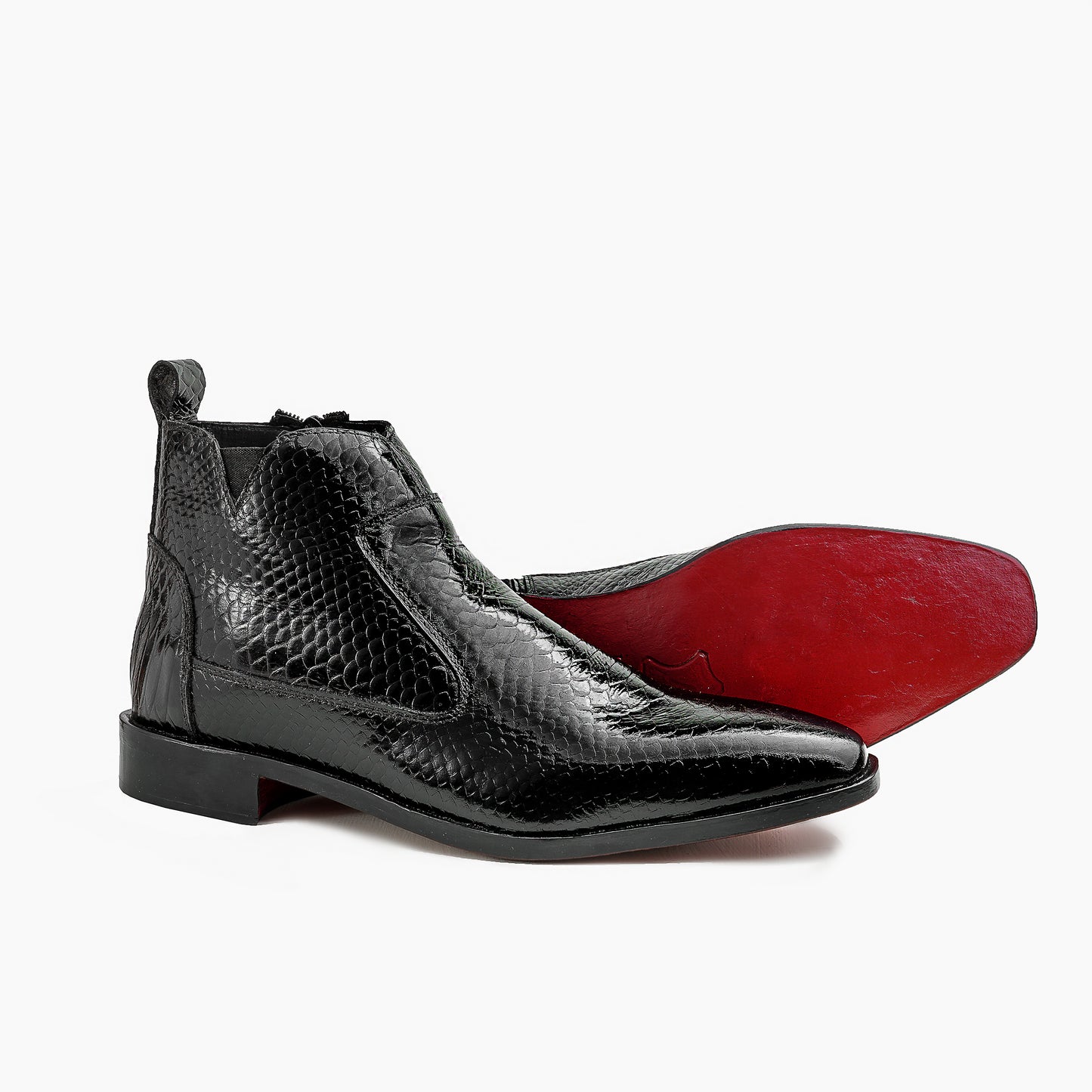 Python Skin Italian Chelsea - BLK