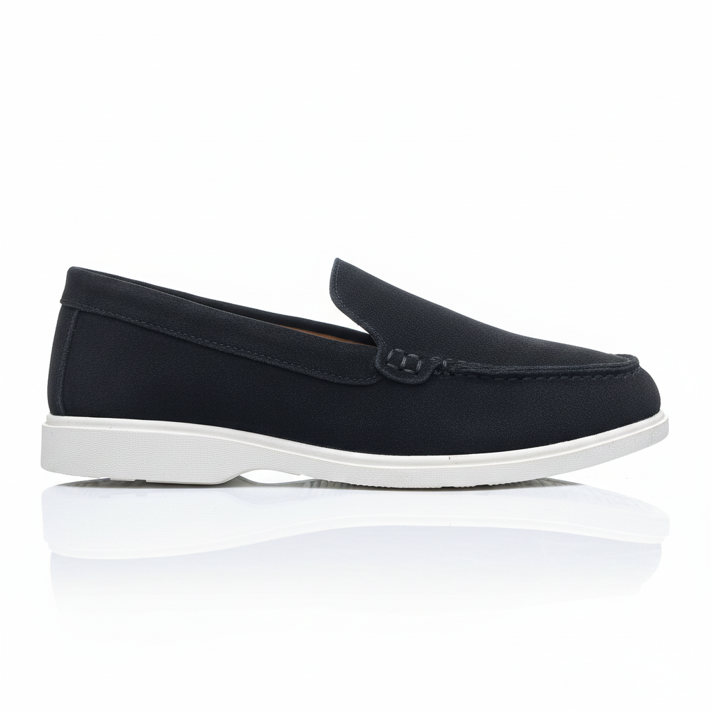 Premium Old Money Suede Loafers - Black