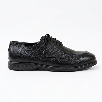 Leather Derby Shoes - BLK