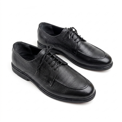 Leather Derby Shoes - BLK