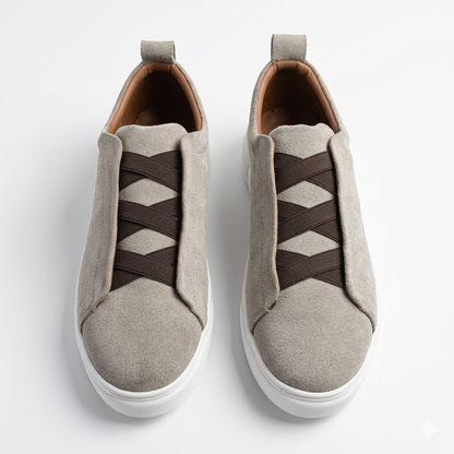 Leather Sneakers - Beige