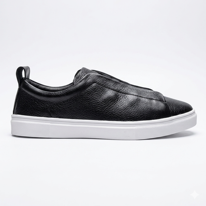 Leather Sneakers - Black