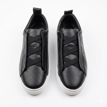 Leather Sneakers - Black