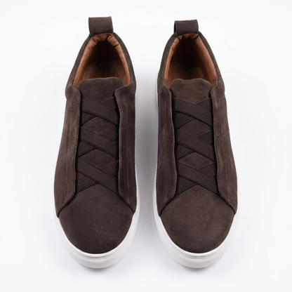 Leather Sneakers - Brown