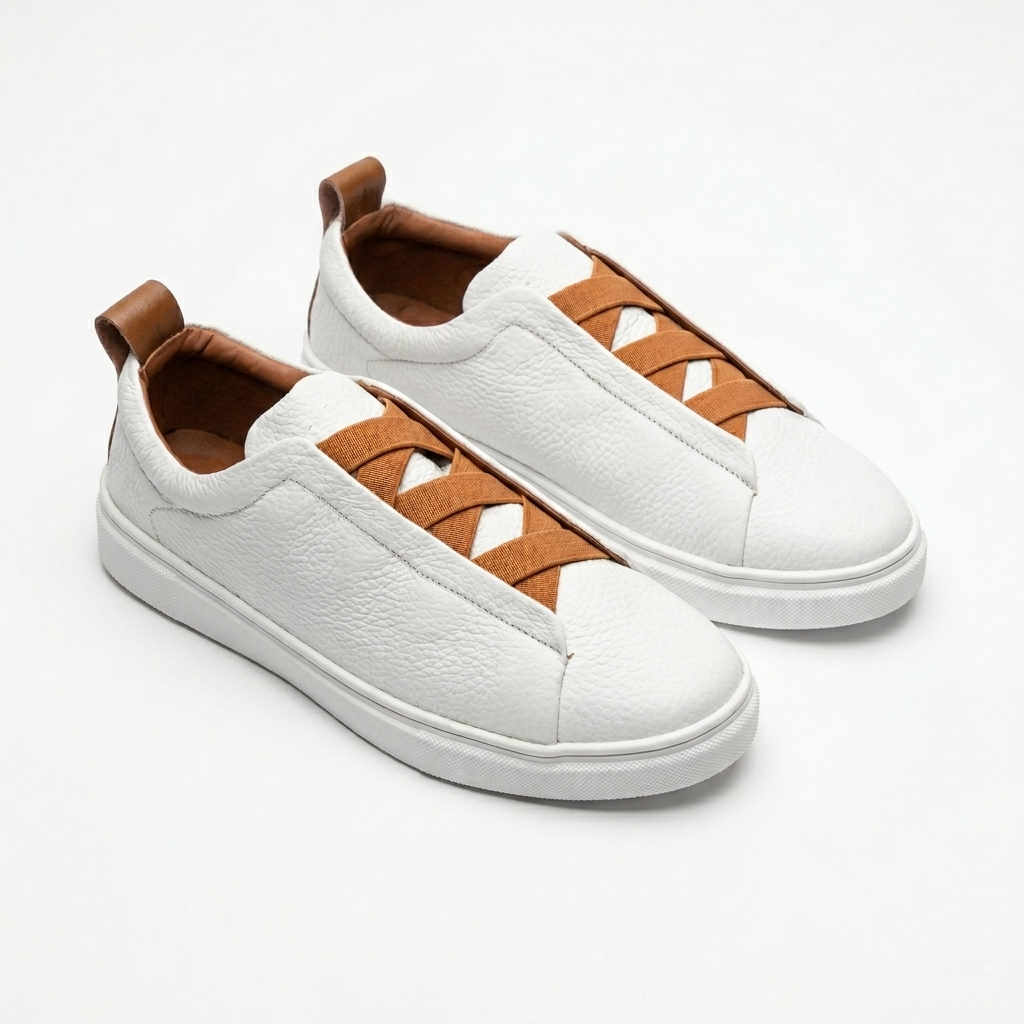 Leather Sneakers - White