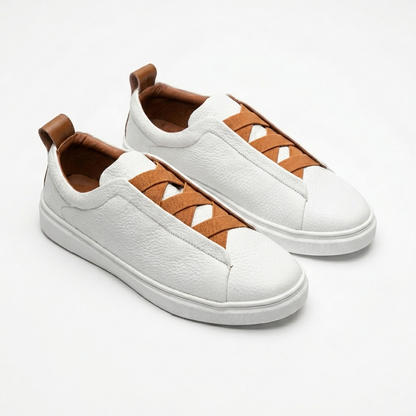 Leather Sneakers - White