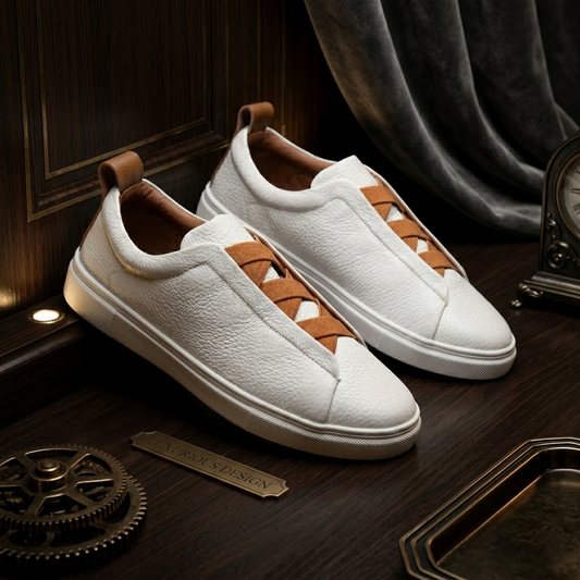 Leather Sneakers - White