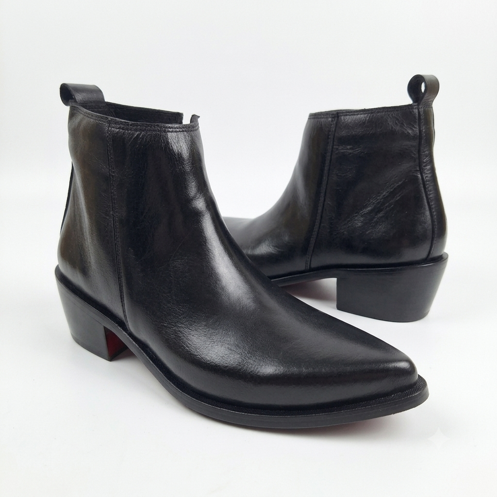 Cowboy Pointed Leather Boots