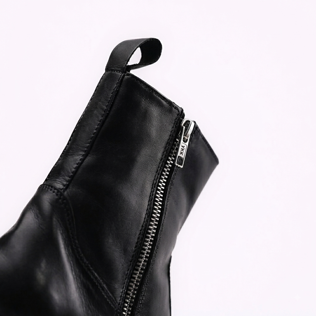 Executive Leather Italian Boots - BLK