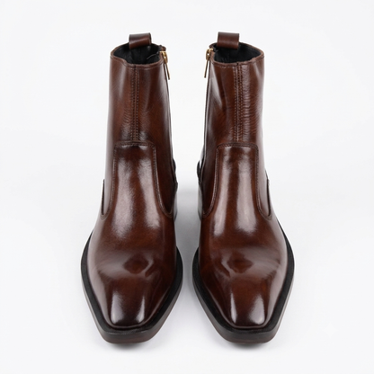 Executive Leather Italian Boots - BRN