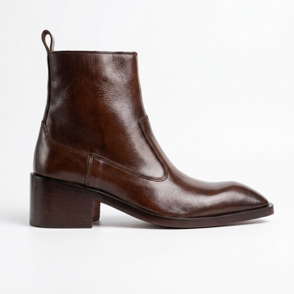 Executive Leather Italian Boots - BRN