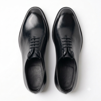 Executive Leather Whole-cut Oxfords-BLK