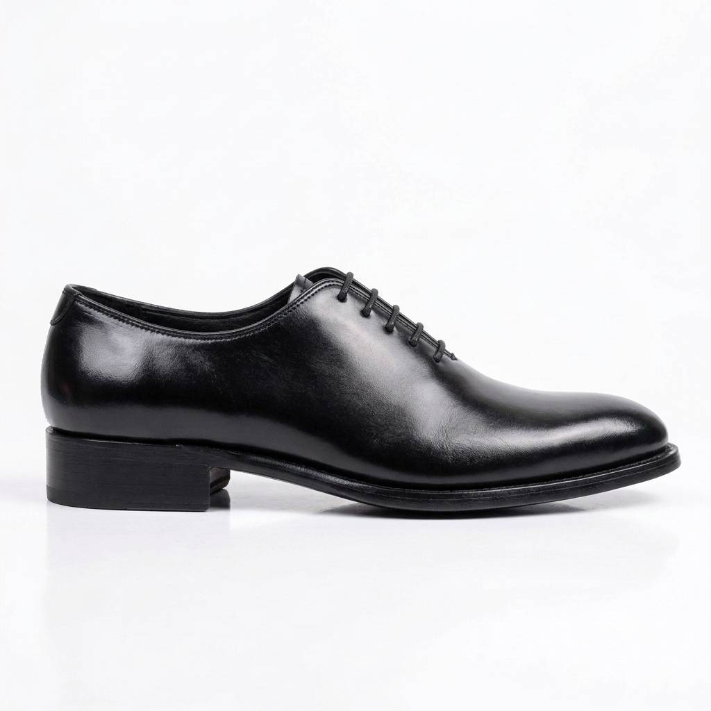 Executive Leather Whole-cut Oxfords-BLK