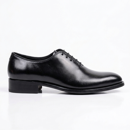 Executive Leather Whole-cut Oxfords-BLK