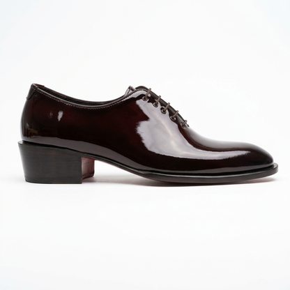 Executive Patent Leather Whole-cut Oxfords-CHERRY-Groom's Edition