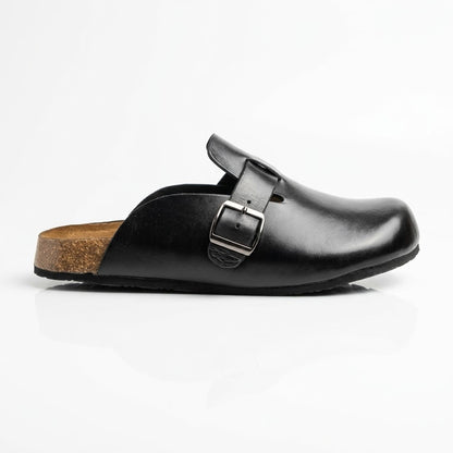 Calf Leather Clogs - Black