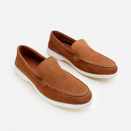 Premium Old Money Suede Loafers - Tan