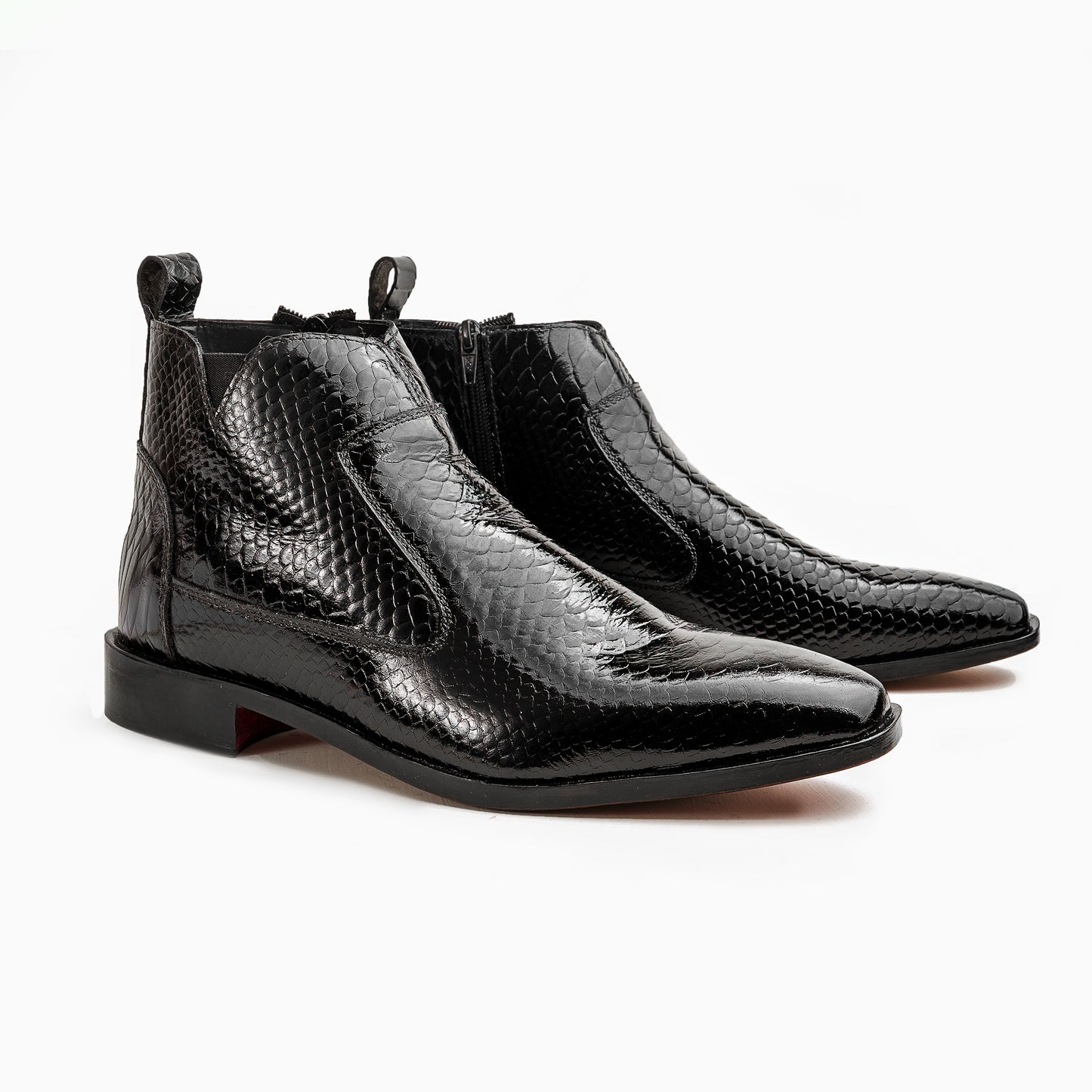 Python Skin Italian Chelsea - BLK