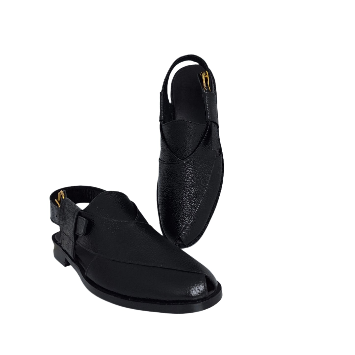 Mild Leather Black Peshawari Sandals