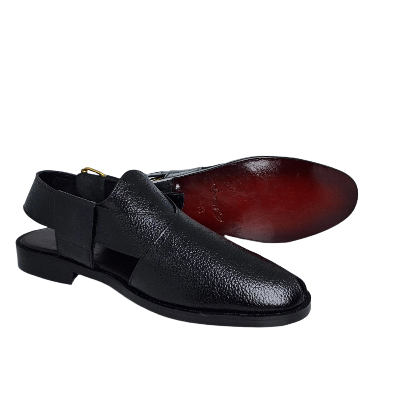 Mild Leather Black Peshawari Sandals