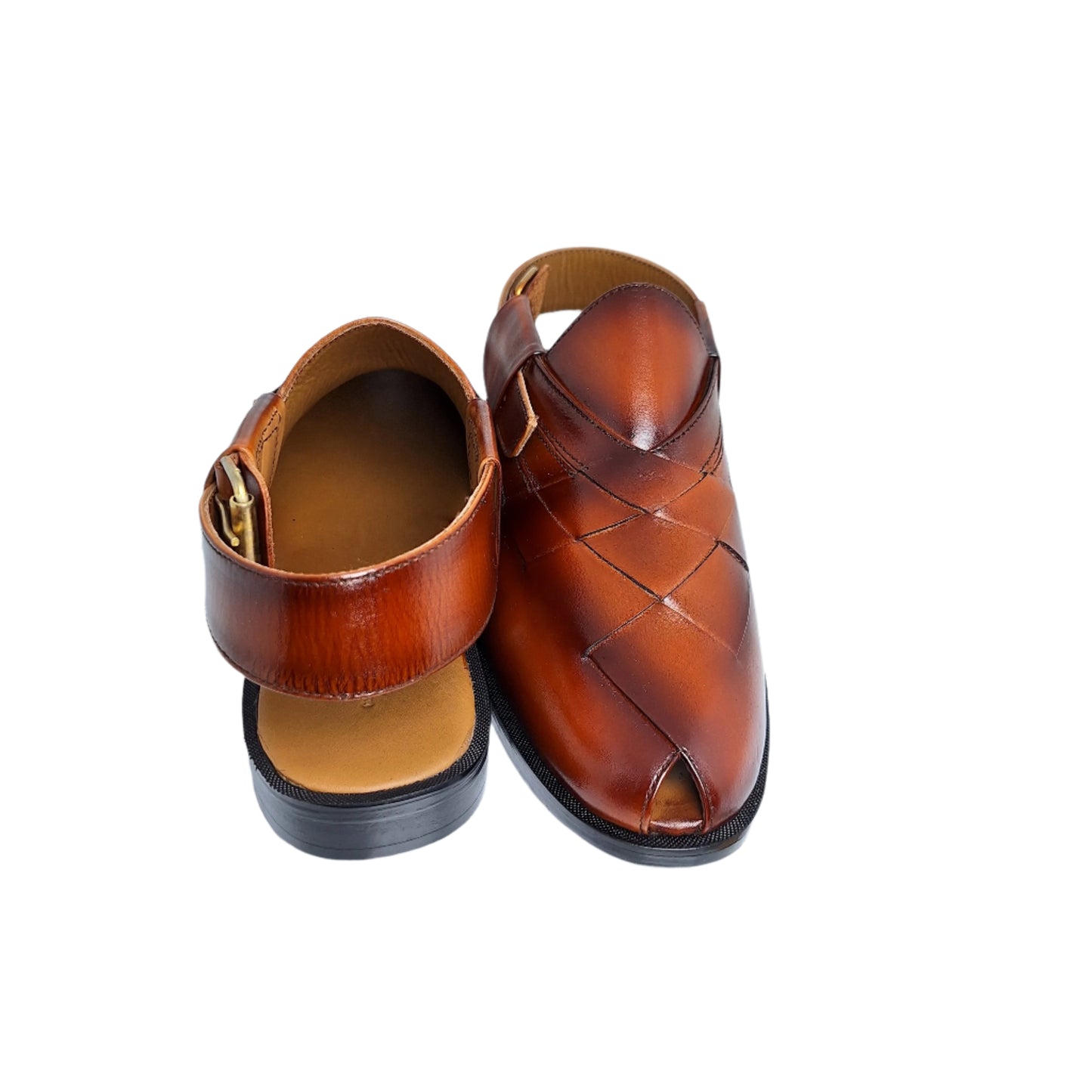 Criss Cross Brown Peshawari Sandal