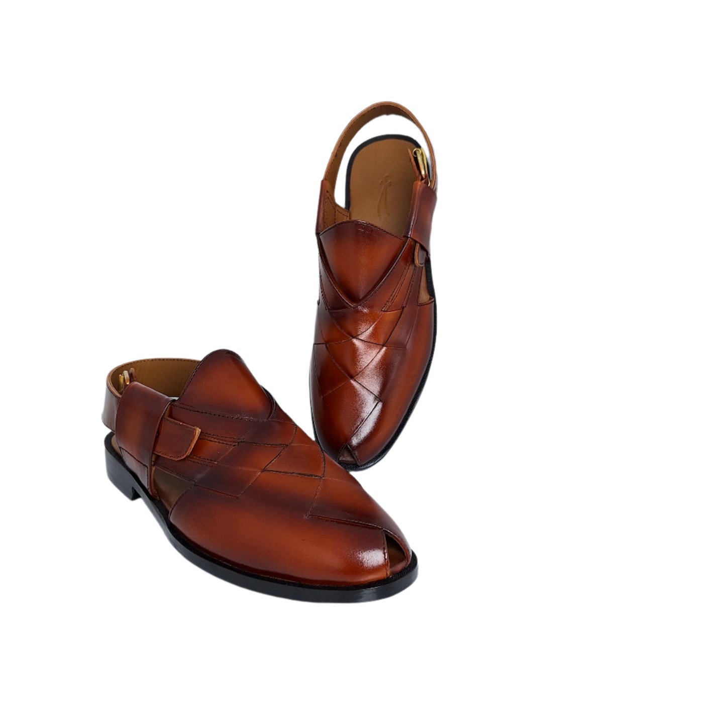 Criss Cross Brown Peshawari Sandal