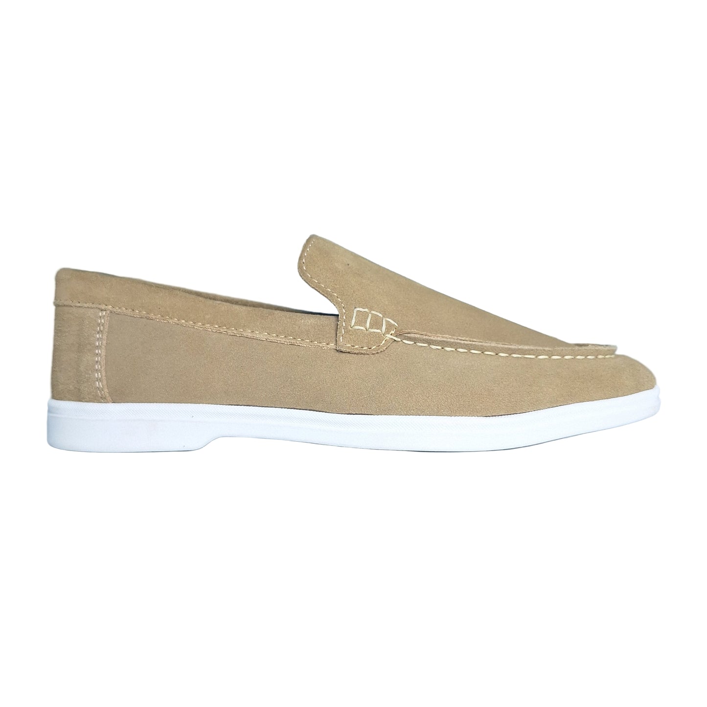 Premium Suede Leather Loafers - Beige