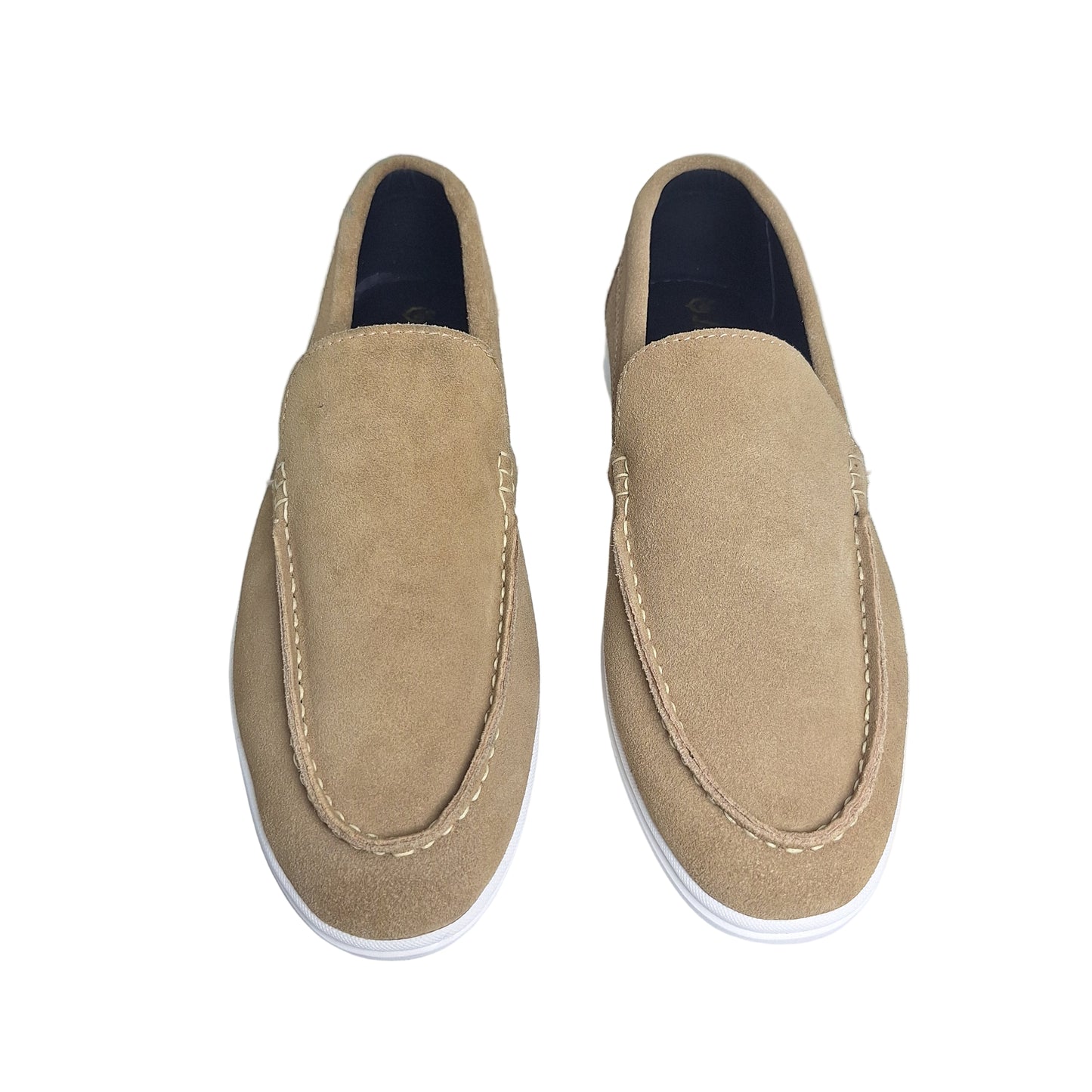 Premium Suede Leather Loafers - Beige