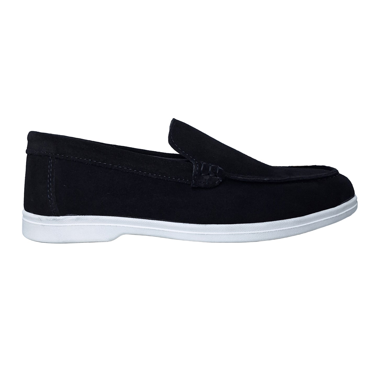 Premium Suede Leather Loafers - Black
