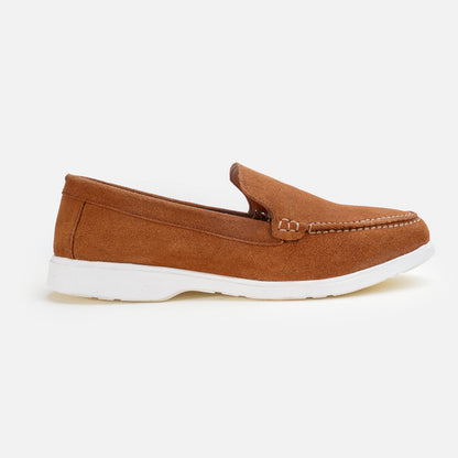 Premium Old Money Suede Loafers - Tan