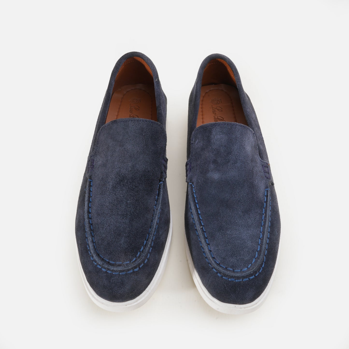 Premium Old Money Suede Loafers - Navy Blue