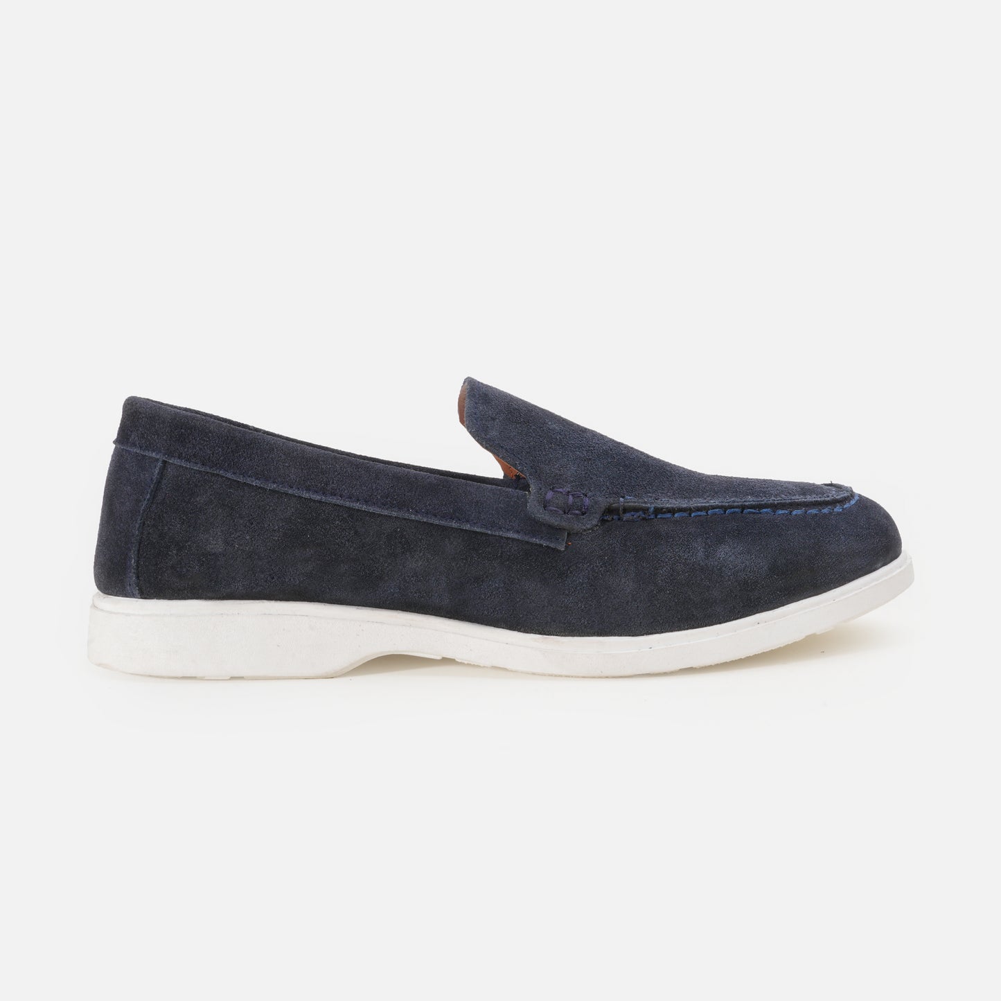 Premium Old Money Suede Loafers - Navy Blue