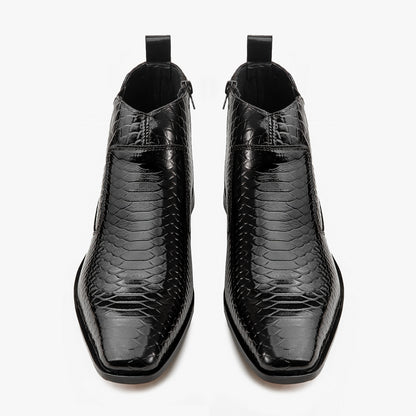 Python Skin Italian Chelsea - BLK