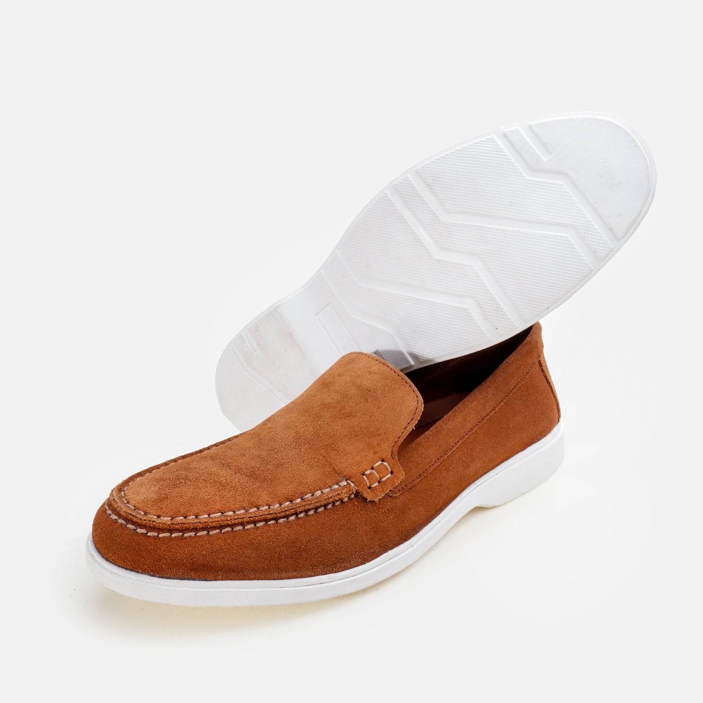 Premium Old Money Suede Loafers - Tan