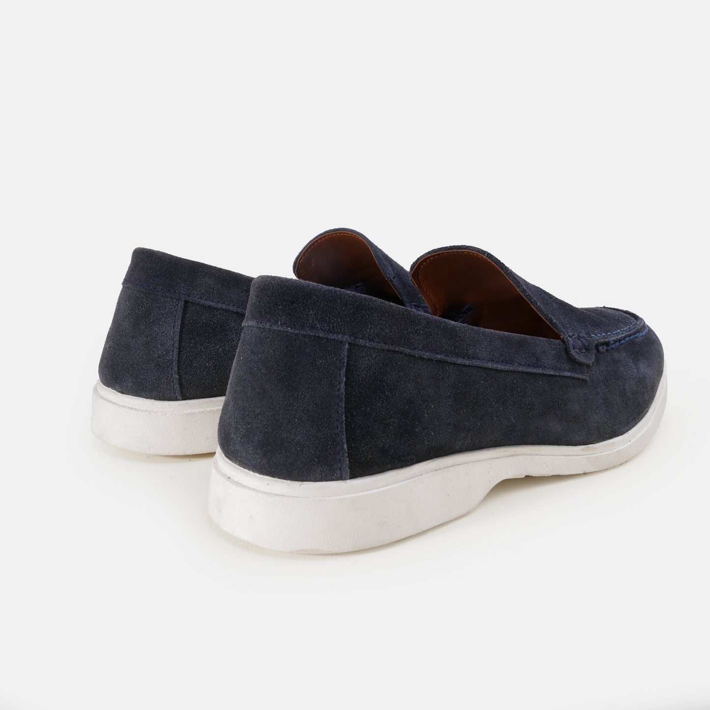 Premium Old Money Suede Loafers - Navy Blue