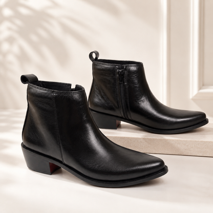 Cowboy Pointed Leather Boots