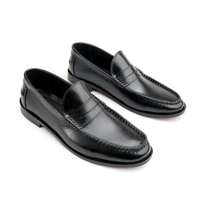 Leather Classic Penny Loafers - BLK