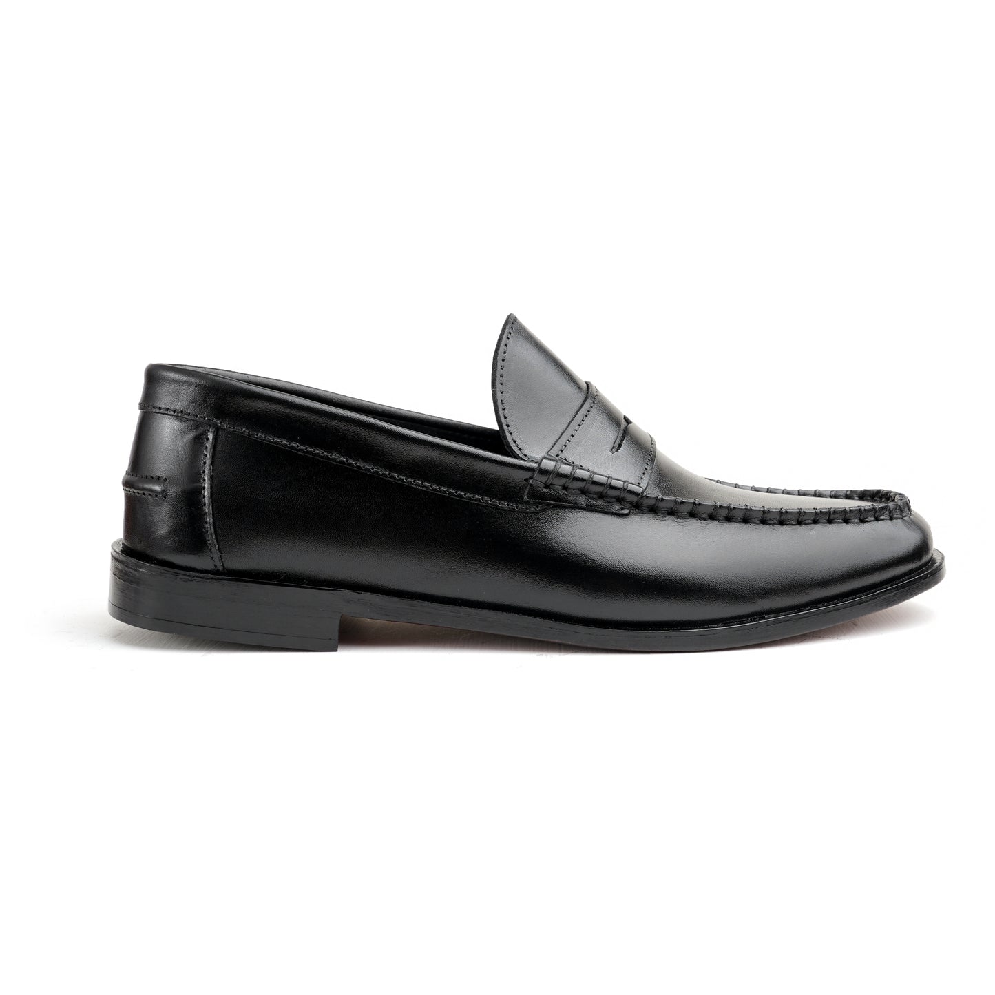 Leather Classic Penny Loafers - BLK