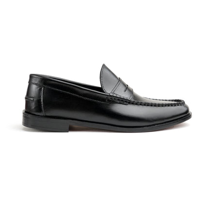 Leather Classic Penny Loafers - BLK