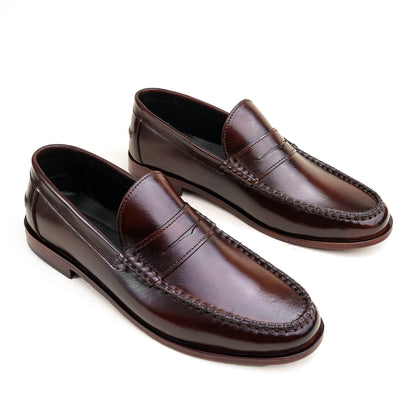 Leather Classic Penny Loafers - BRN