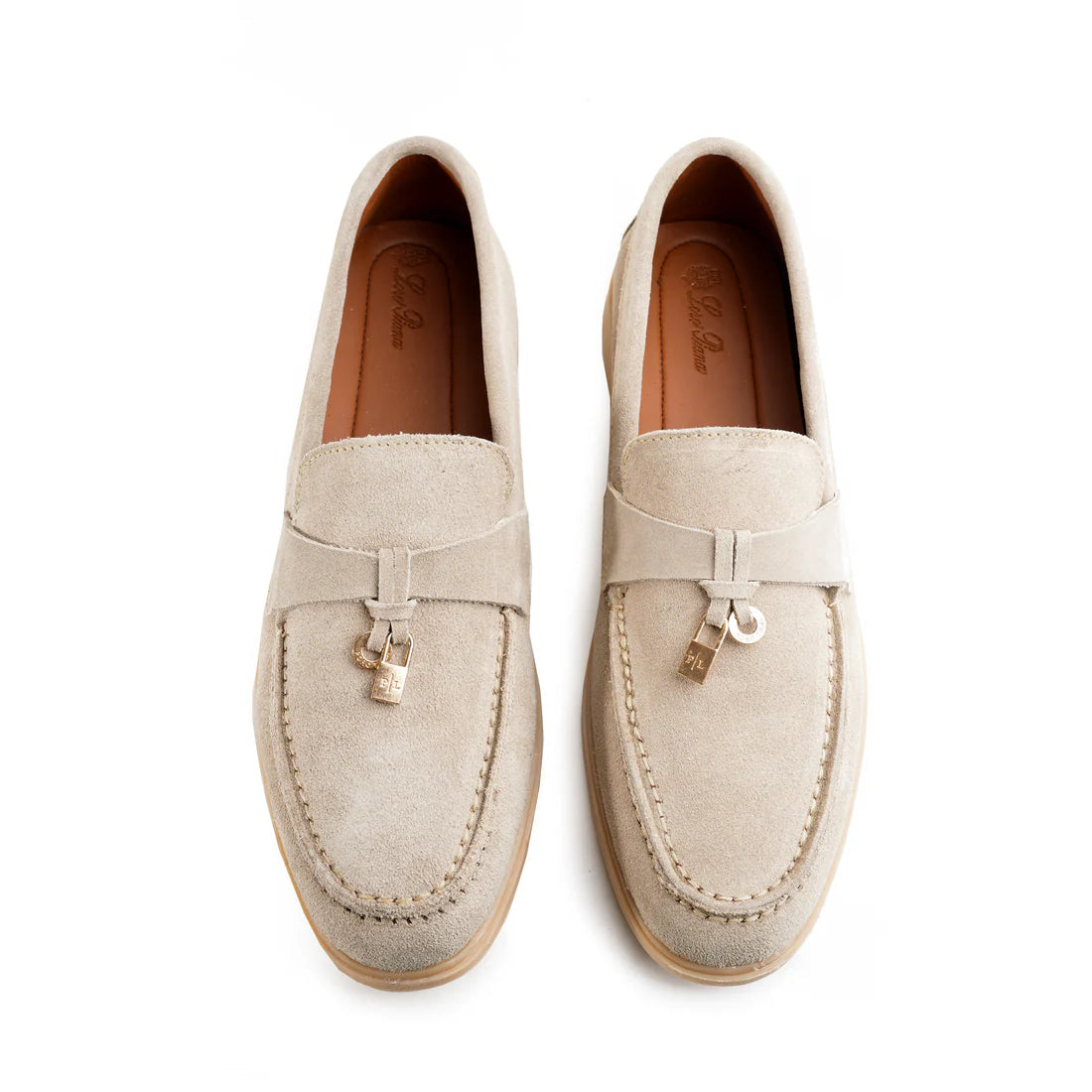 Premium Old Money Suede Tassel Loafers - Beige