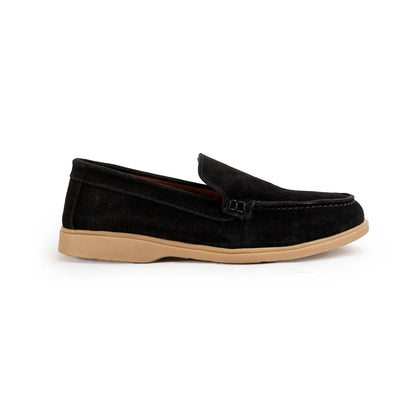 Premium Old Money Suede Loafers - Blk (Honey Sole)