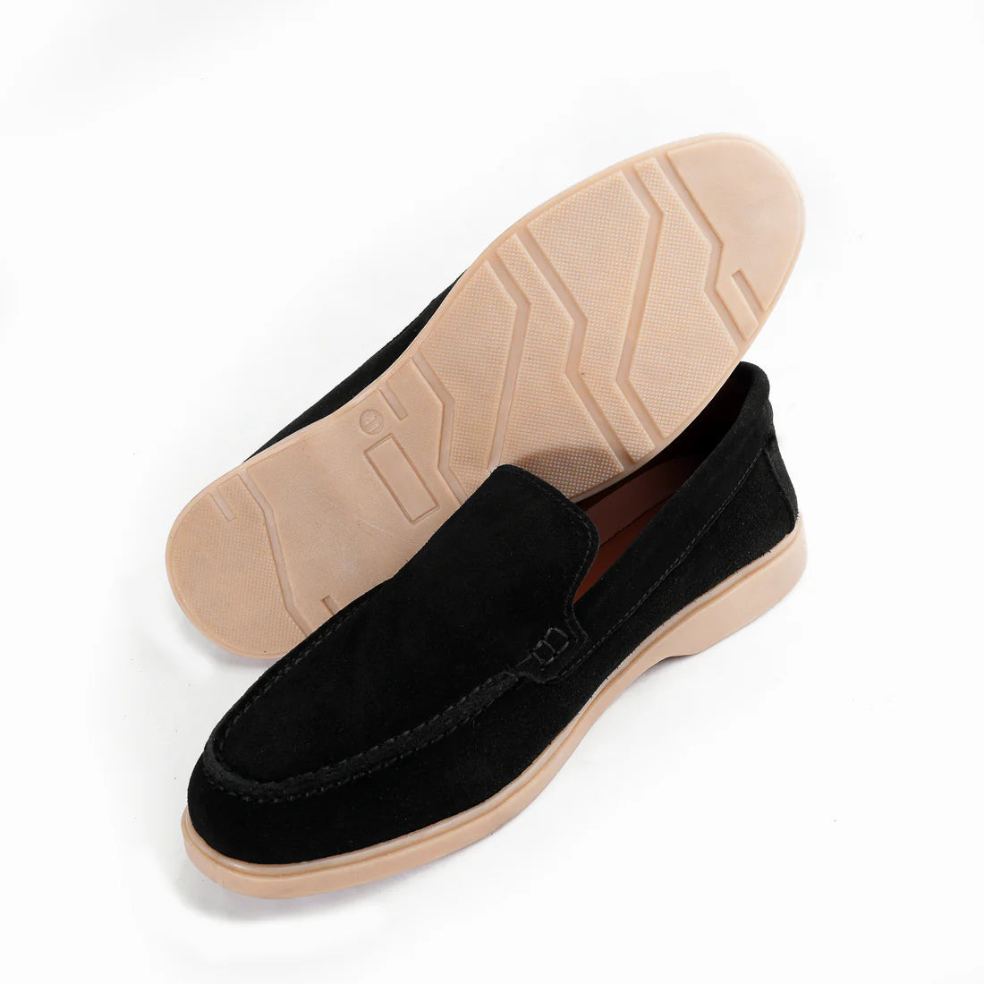 Premium Old Money Suede Loafers - Blk (Honey Sole)