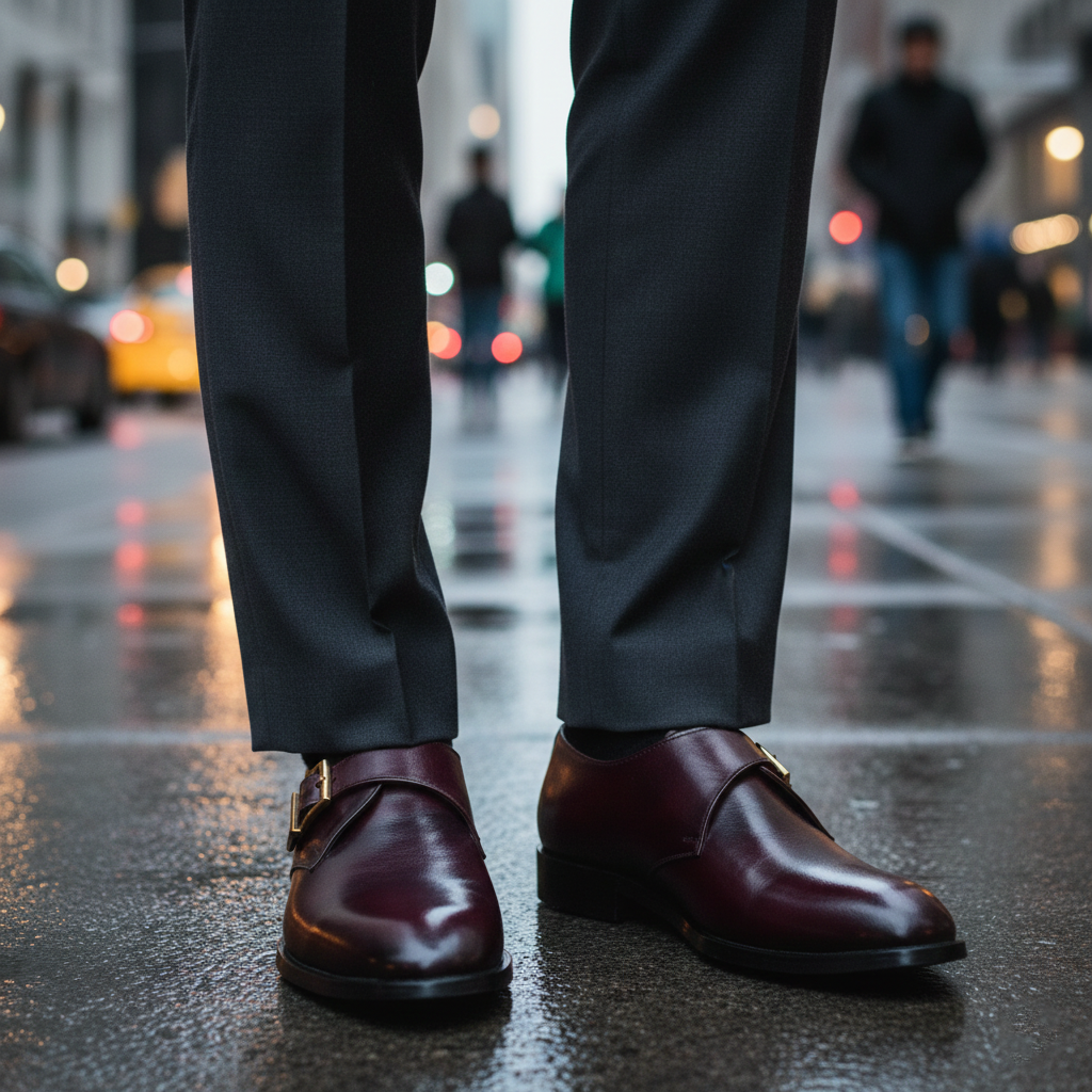 Single Monk - Bergundy