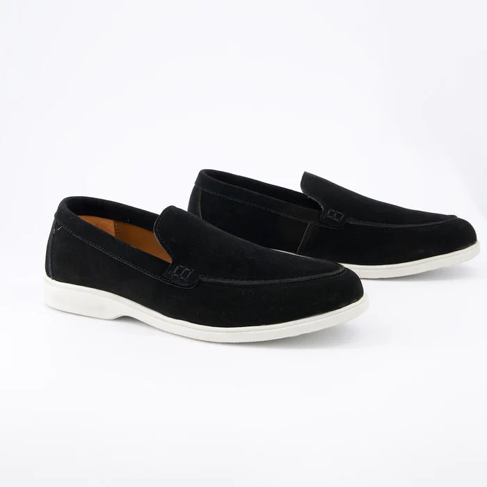 Premium Suede Old Money Loafers - BLK
