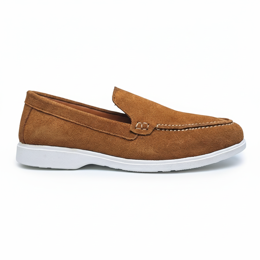 Premium Old Money Suede Loafers - Tan
