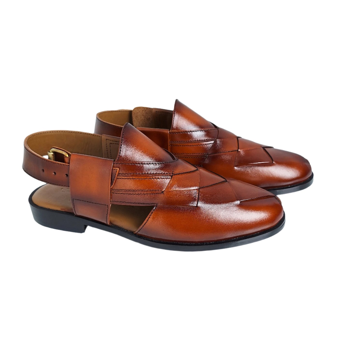 Criss Cross Brown Peshawari Sandal